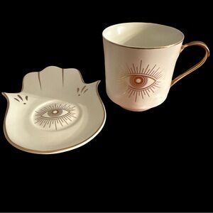 Eye Design Mug and Saucer Set